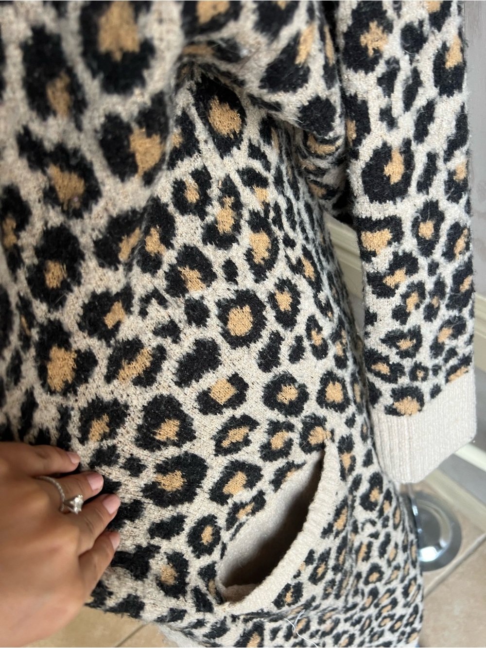 Lulu's Beige Leopard Print Open-Front Cardigan - Picture 8 of 12